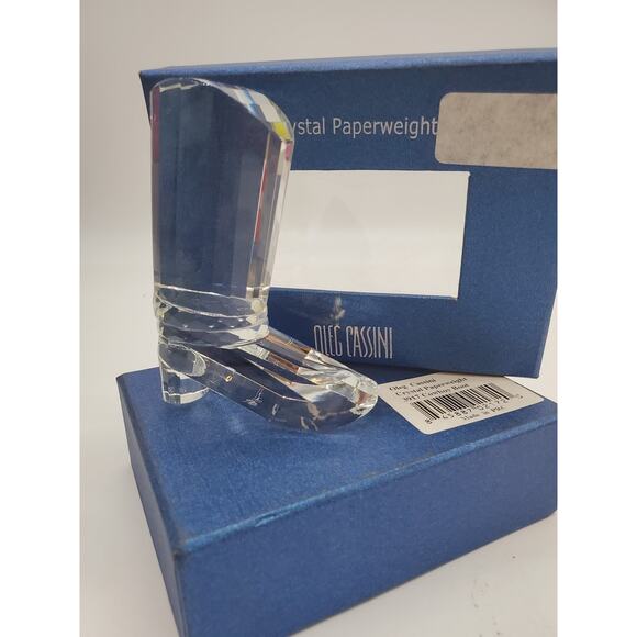 Cowboy Boot Cyrstal Paperweight by Oleg Cassini - Picture 4 of 5